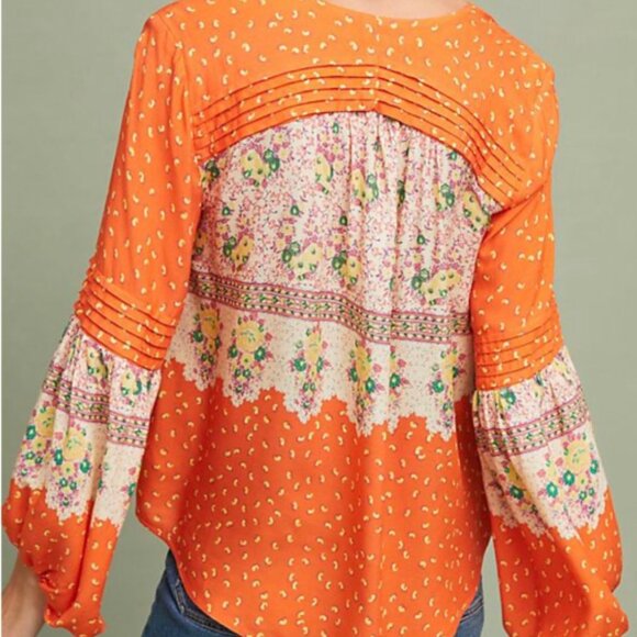 Anthropologie Women's Maeve Ceresco Peasant Top Size M - Picture 3 of 13